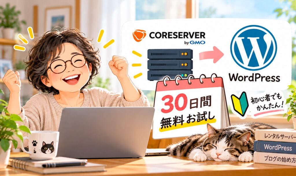 コアサーバーのお試しから本契約へ|作ったWordPressをそのまま独自ドメインに引っ越す方法【画像付き】