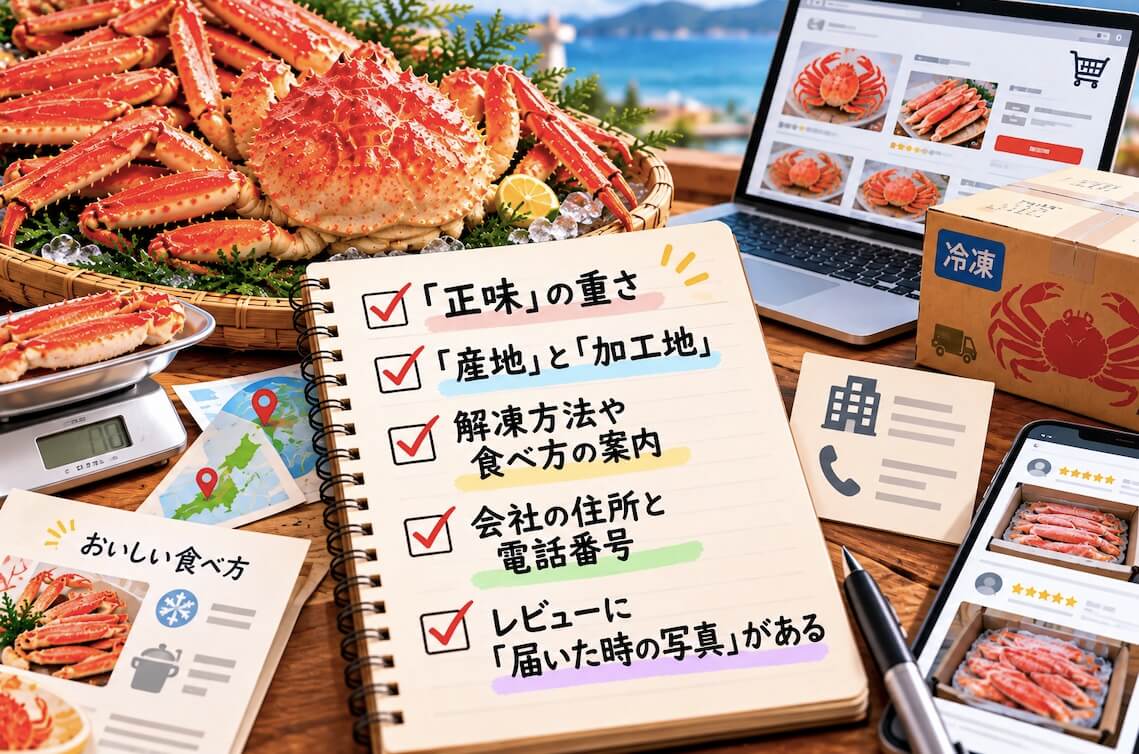 カニ通販の選び方|どこで買う?「総重量」にだまされない5つのチェック